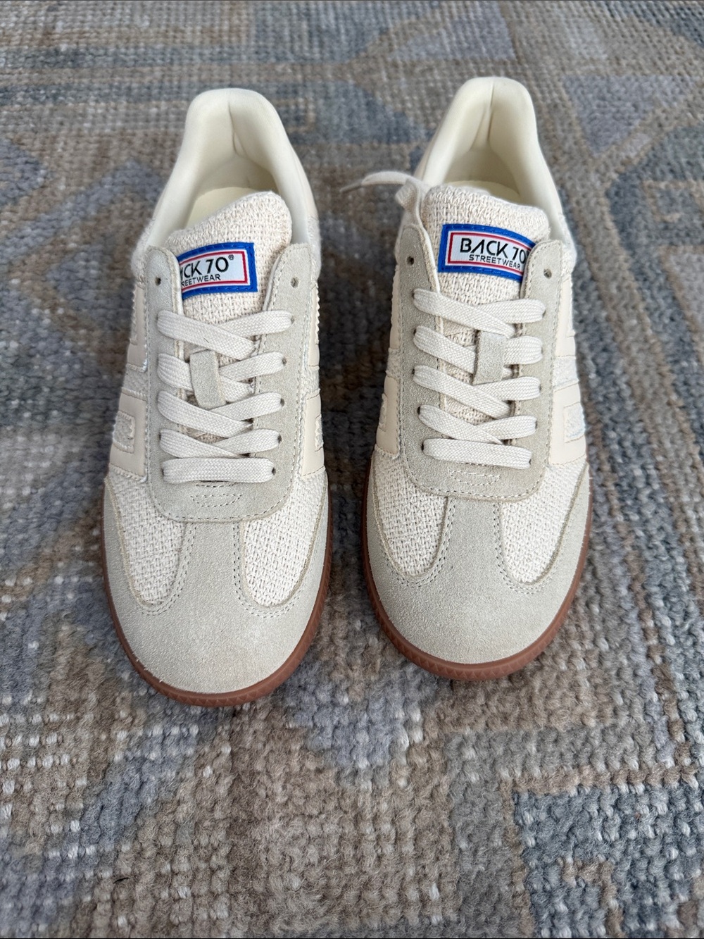 BACK 70 Cream Women's Retro Sneakers